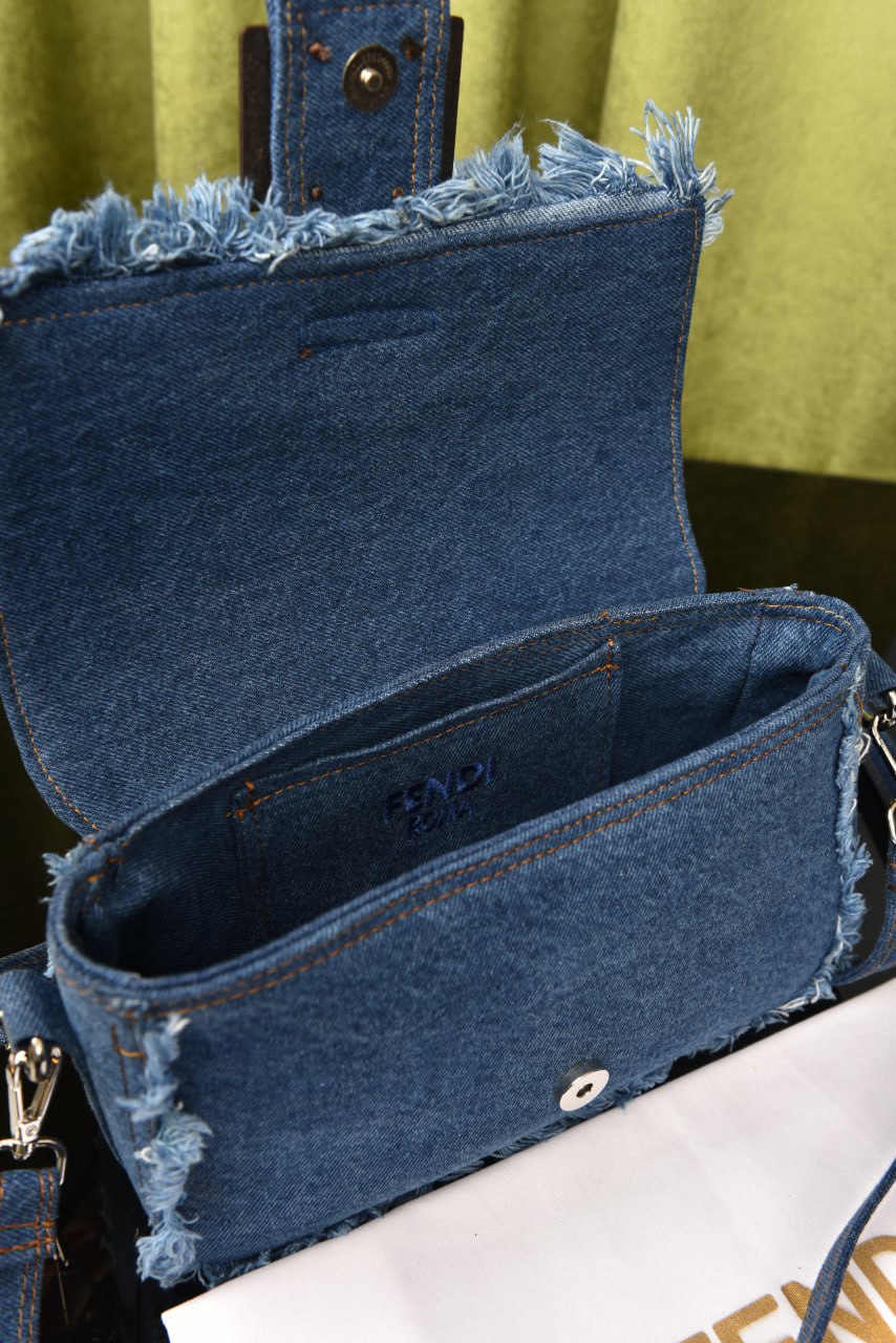 Sac baguette en jean